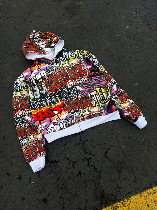 LOST GRAFFITI ZIPUP HOODIE