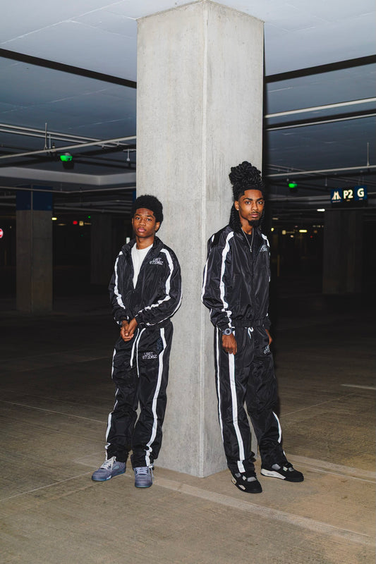 STRIPED WINDBREAKER TRACK JACKET